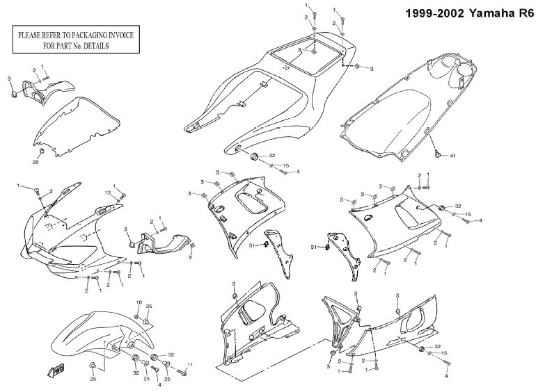 2008 Yamaha R6 Parts Diagram